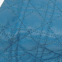 Christian Dior Blue Cannage Quilted Coated Canvas Medium Panarea Tote Bag