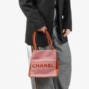 Chanel Camellia Pink Suede And Patent Leather Tote Bag