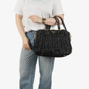 Prada Black Tessuto Gaufre Nylon Bag