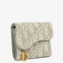 Christian Dior Oblique Saddle Lotus Wallet