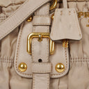 Prada Tessuto Gaufre Beige Shoulder Bag