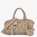 Prada Tessuto Gaufre Beige Shoulder Bag