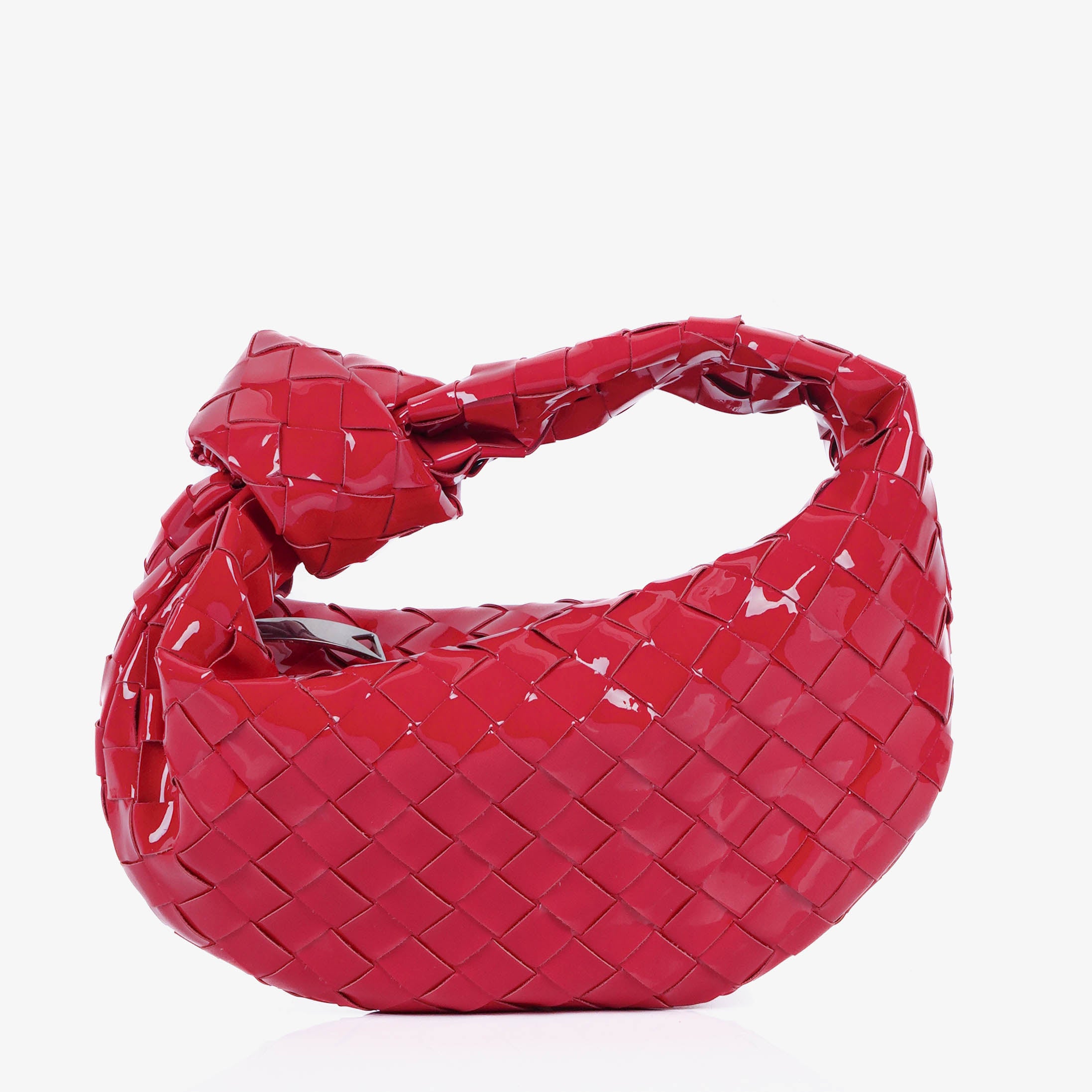 Bottega Veneta Mini Jodie Rosa Lackleder Tasche