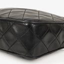 Chanel Vintage CC Black Quilted Lambskin Camera Tassel Bag