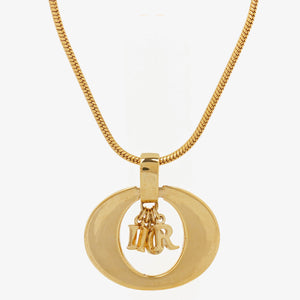 Christian Dior Dior Letters Metal Necklace