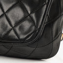 Chanel Vintage CC Black Quilted Lambskin Camera Tassel Bag