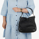 Gucci GG Monogram Canvas Bamboo Top Handle Bag
