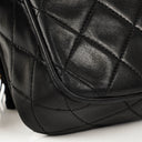 Chanel Vintage CC Black Quilted Lambskin Camera Tassel Bag