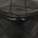 Chanel Vintage CC Black Quilted Lambskin Camera Tassel Bag