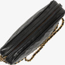 Chanel Vintage CC Black Quilted Lambskin Camera Tassel Bag