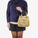 Chanel Vintage Canvas Marshmallow CC Tote