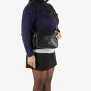 Chanel Vintage CC Black Quilted Lambskin Camera Tassel Bag