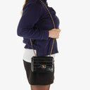 Chanel Mini Flap Square Bag in Black Horizontal Quilted Patent Leather with 24K Gold-Plated Hardware