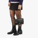 Chanel Vintage Small Single Flap Bag Black Quilted Lambskin With 24K Gold-Plated Hardware