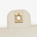 Chanel White Evening Star Quilted Glitter Patent East West Flap Bag