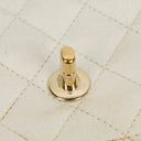 Chanel White Evening Star Quilted Glitter Patent East West Flap Bag