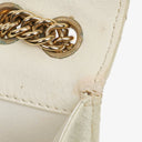 Chanel White Evening Star Quilted Glitter Patent East West Flap Bag