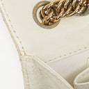 Chanel White Evening Star Quilted Glitter Patent East West Flap Bag