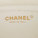 Chanel White Evening Star Quilted Glitter Patent East West Flap Bag