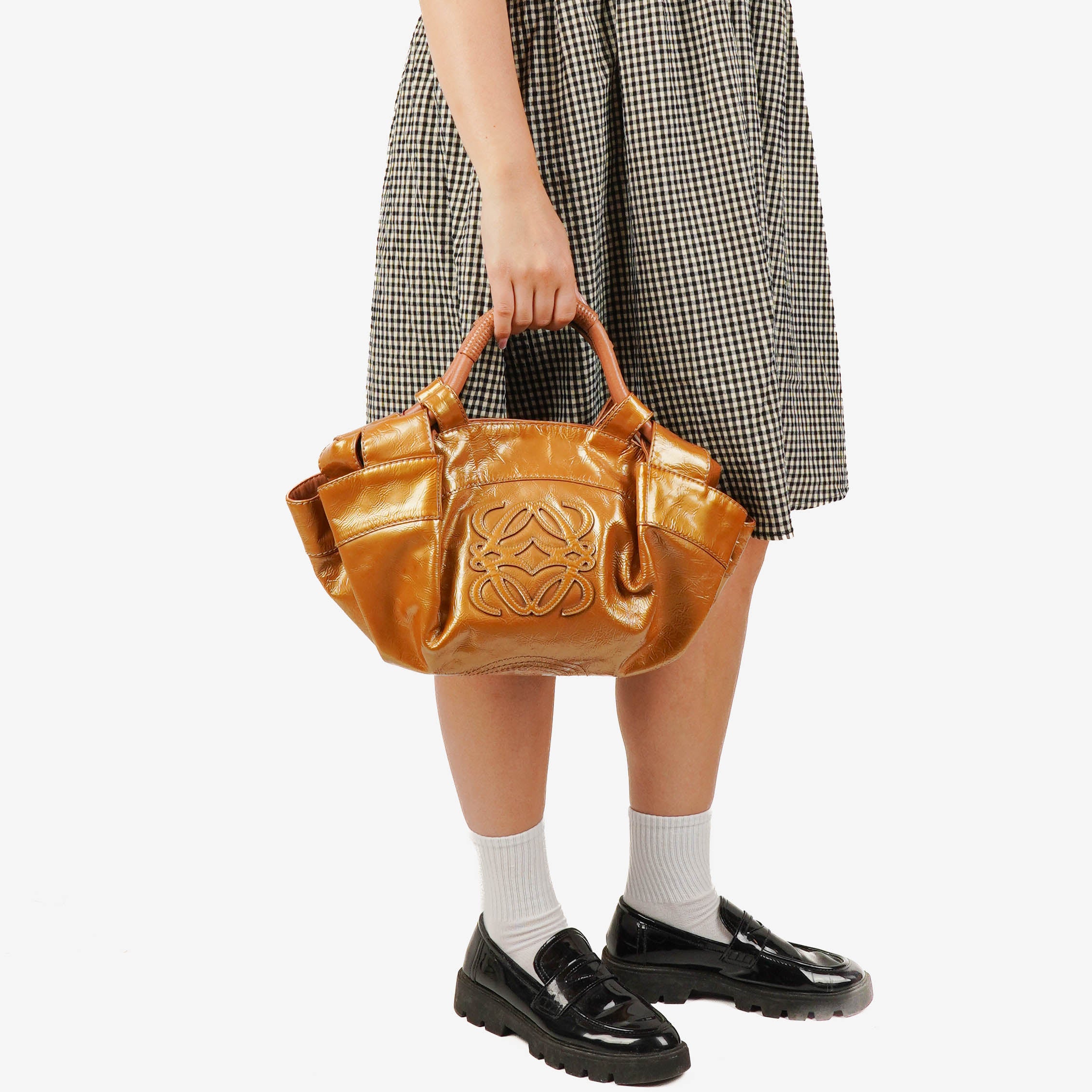 Loewe Aire Patent Leather Anagram Nappa Bag