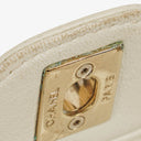 Chanel White Evening Star Quilted Glitter Patent East West Flap Bag