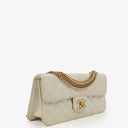 Chanel White Evening Star Quilted Glitter Patent East West Flap Bag