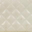 Chanel White Evening Star Quilted Glitter Patent East West Flap Bag