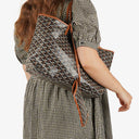 Goyard Saint Louis Black Chevron Print Coated Canvas Tote Bag