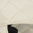 Chanel White Evening Star Quilted Glitter Patent East West Flap Bag
