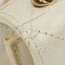 Chanel White Evening Star Quilted Glitter Patent East West Flap Bag