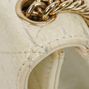 Chanel White Evening Star Quilted Glitter Patent East West Flap Bag
