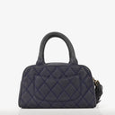Chanel Timeless CC Medium Bowler Bag Navy Quilted Caviar Gold-Tone Hardware