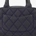 Chanel Timeless CC Medium Bowler Bag Navy Quilted Caviar Gold-Tone Hardware