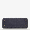 Chanel Timeless CC Medium Bowler Bag Navy Quilted Caviar Gold-Tone Hardware