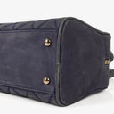 Chanel Timeless CC Medium Bowler Bag Navy Quilted Caviar Gold-Tone Hardware