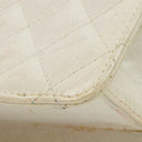Chanel White Evening Star Quilted Glitter Patent East West Flap Bag