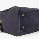 Chanel Timeless CC Medium Bowler Bag Navy Quilted Caviar Gold-Tone Hardware