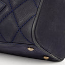 Chanel Timeless CC Medium Bowler Bag Navy Quilted Caviar Gold-Tone Hardware