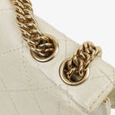 Chanel White Evening Star Quilted Glitter Patent East West Flap Bag