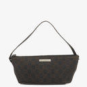 Gucci Brown Mini Baguette Pochette Boat GG Monogram Bag