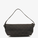 Gucci Brown Mini Baguette Pochette Boat GG Monogram Bag