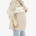 Chanel White Evening Star Quilted Glitter Patent East West Flap Bag