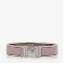 Hermes Pink Enamel Clic H Bracelet