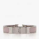 Hermes Pink Enamel Clic H Bracelet