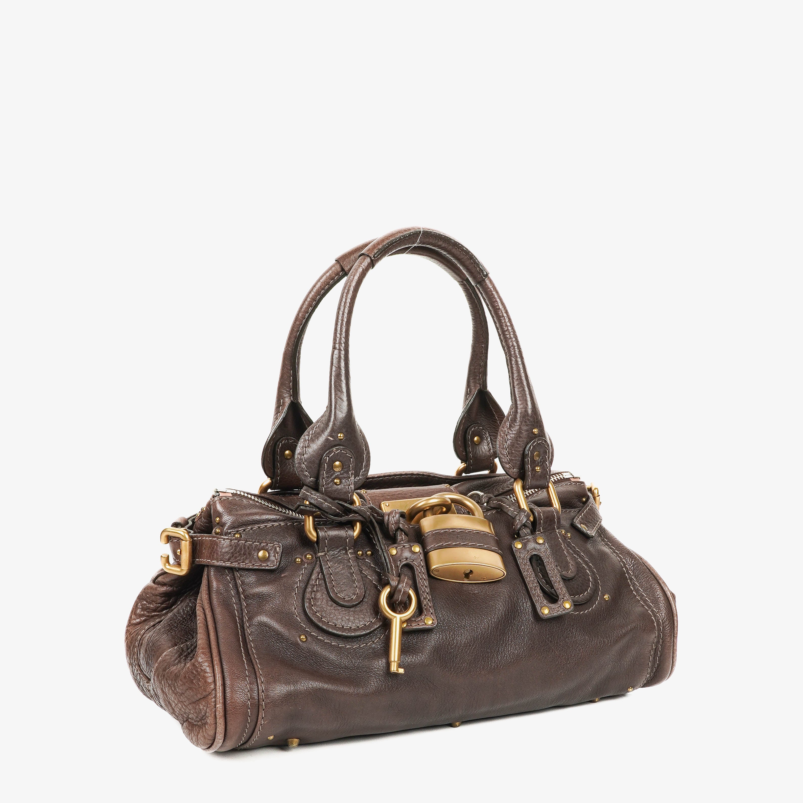 Chloe Paddington Braune Leder Satchel Tasche