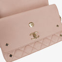 Chanel Light Pink Quilted Lambskin Flap Bag Champaigne Gold - Tone Hardware