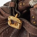 Sac Cartable Paddington en Cuir Marron Chloé