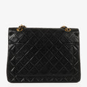 Chanel Medium Classic Vintage Double Flap Bag Black Quilted Lambskin 24K Gold-Plated Hardware