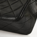 Chanel Medium Classic Vintage Double Flap Bag Black Quilted Lambskin 24K Gold-Plated Hardware