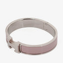 Hermes Pink Enamel Clic H Bracelet